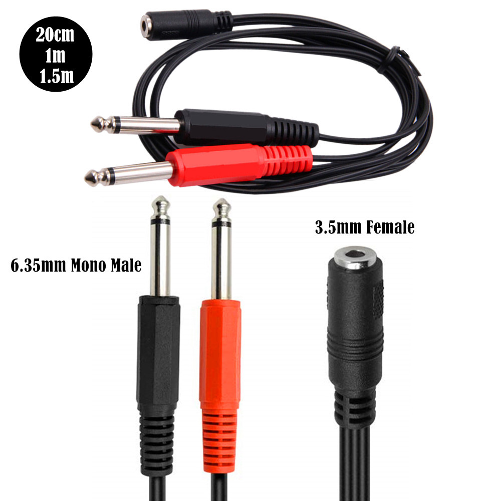 Audio Splitter Y - Переходной кабель 6,35 мм «папа» на