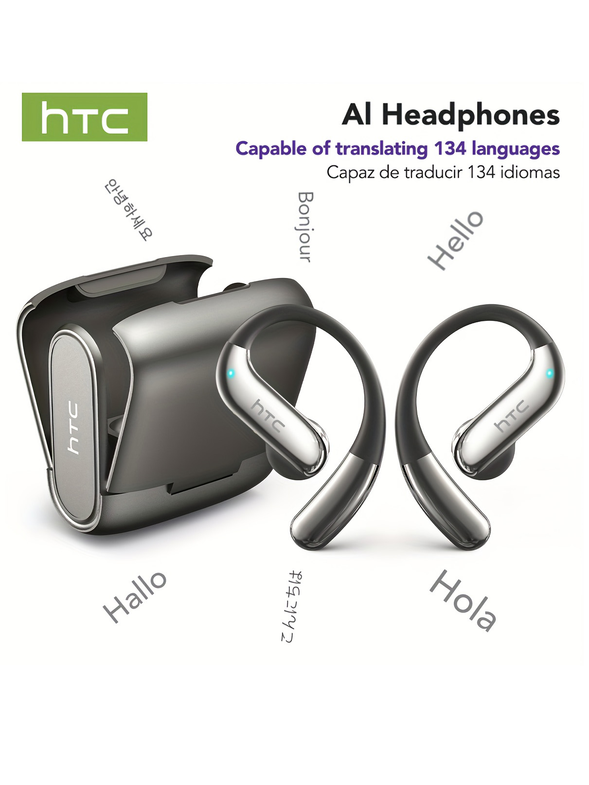 Usb C Earphone - Bluetooth-наушники с открытыми ушами HTC, 30-часовое