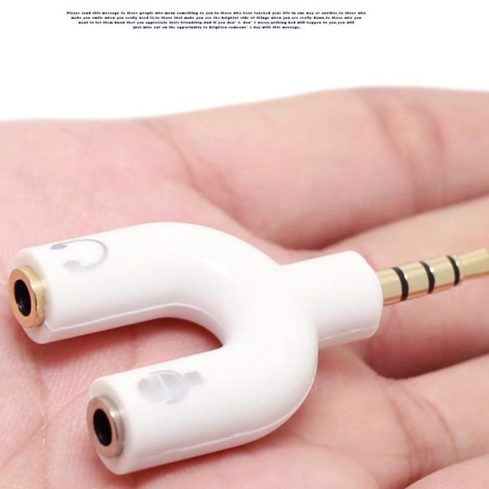 1 шт., двойной адаптер U-типа  – обзор и цена Earphone Splitter Jack