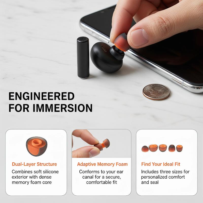 ❤️   2 шт. силиконовые насадки – обзор и цена Earphone Foam Tip