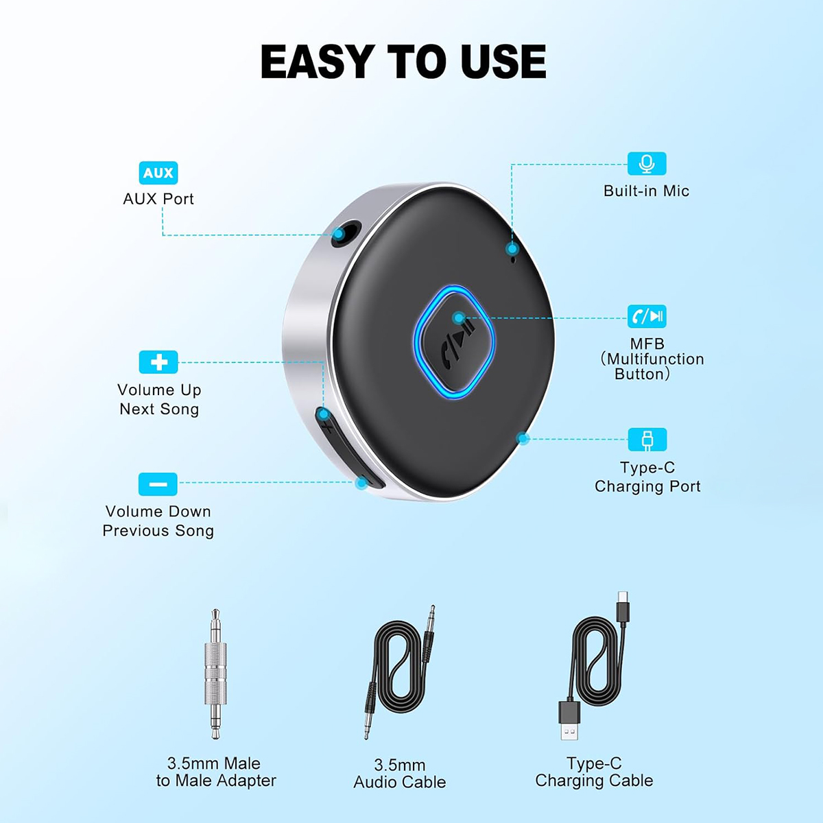 Автомобильный Bluetooth AUX-ад – обзор и цена Bluetooth Adapter Receiver