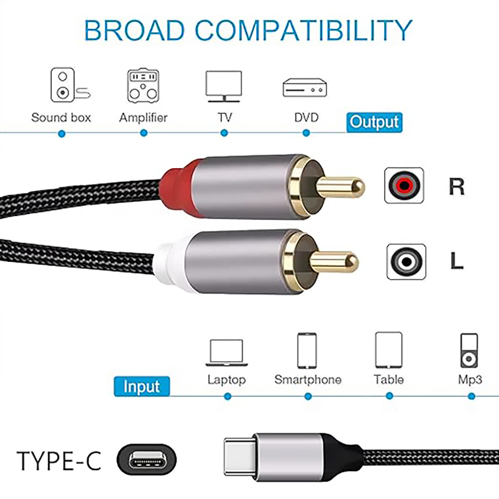 Аудиокабель USB C — 2 RCA, ауд – обзор и цена Earphone Splitter Jack